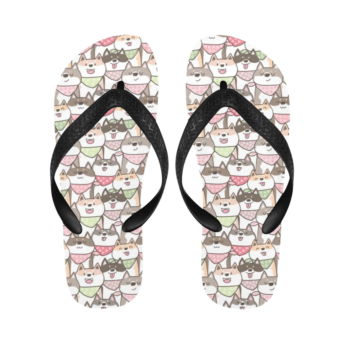 Shiba Inu Print Design LKS305 Flip Flops