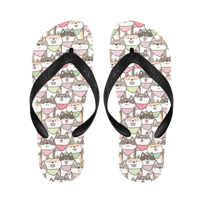 Shiba Inu Print Design LKS305 Flip Flops