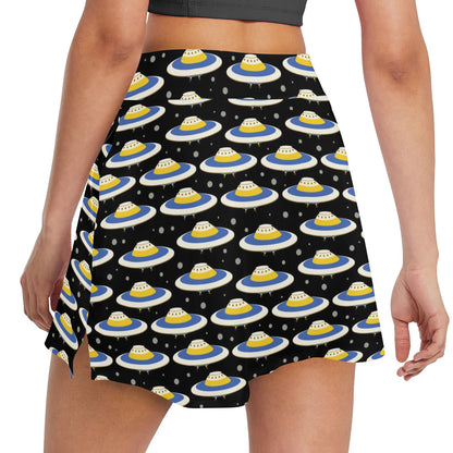 UFO Print Design LKS303 17" Golf & Pickleball Skort with Pockets