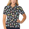 Cancer Awareness Pattern Print Design 02 Women's Polo Shirt