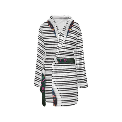 Piano Pattern Print Design 01 Women's Fleece Robe