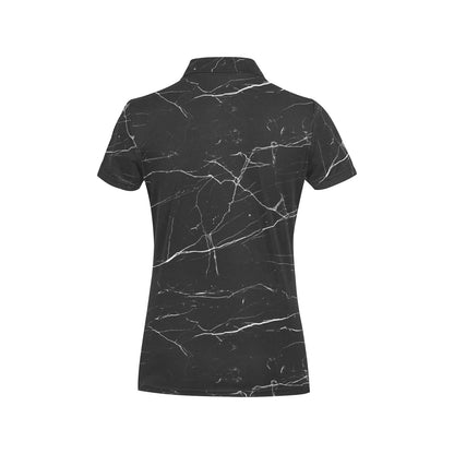 Marble Pattern Print Design 04 Women's Polo Shirt