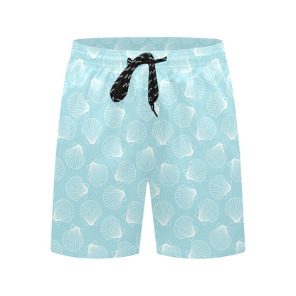 Seashell Print Design LKS3010 Men's Swim Trunks Beach Shorts