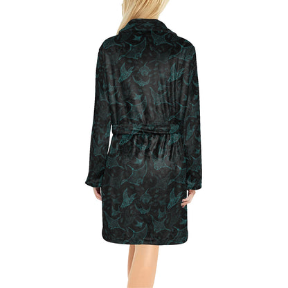 Manta Ray Print Design LKS402 Women's Fleece Robe