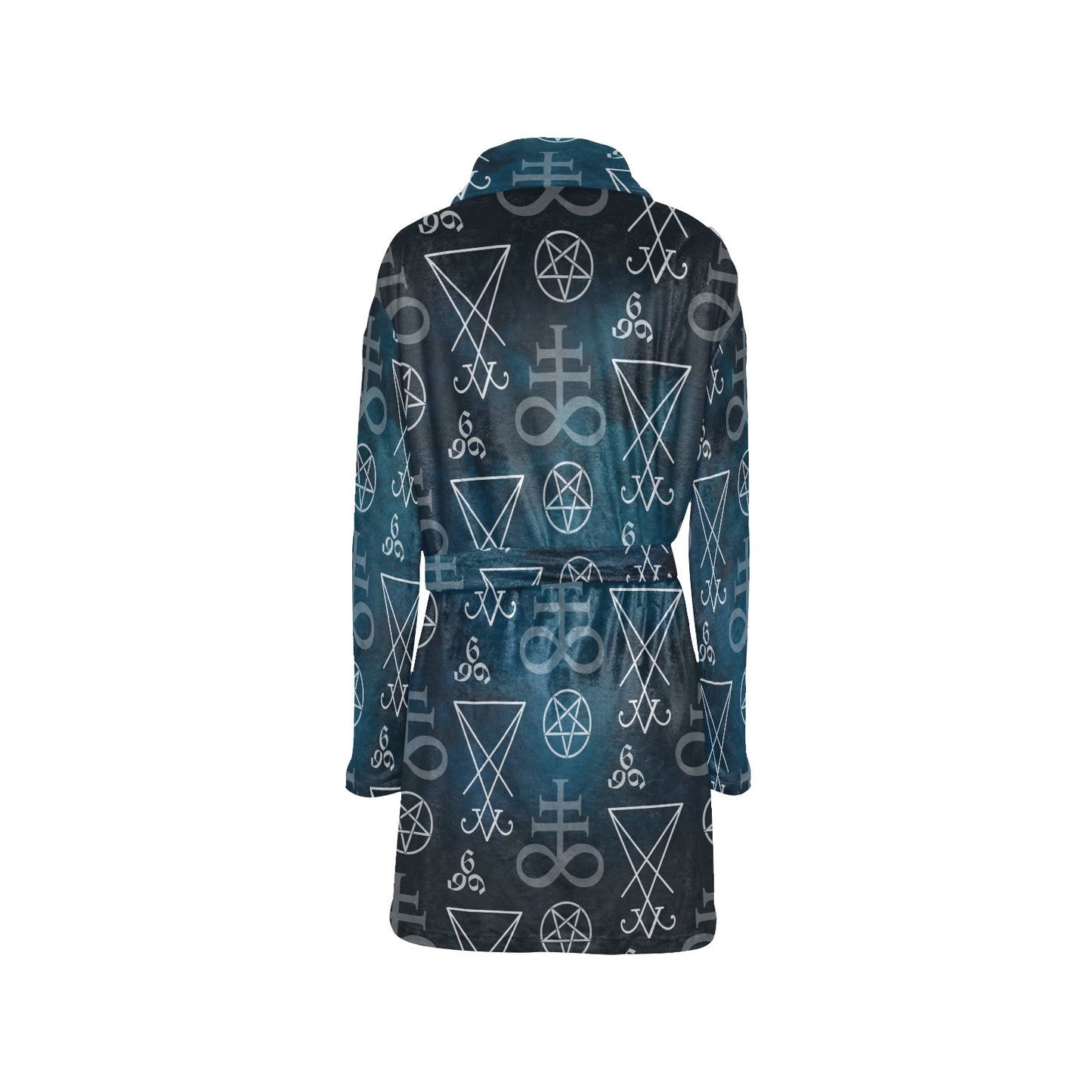 Pentagram Pattern Print Design A03 Women's Fleece Robe