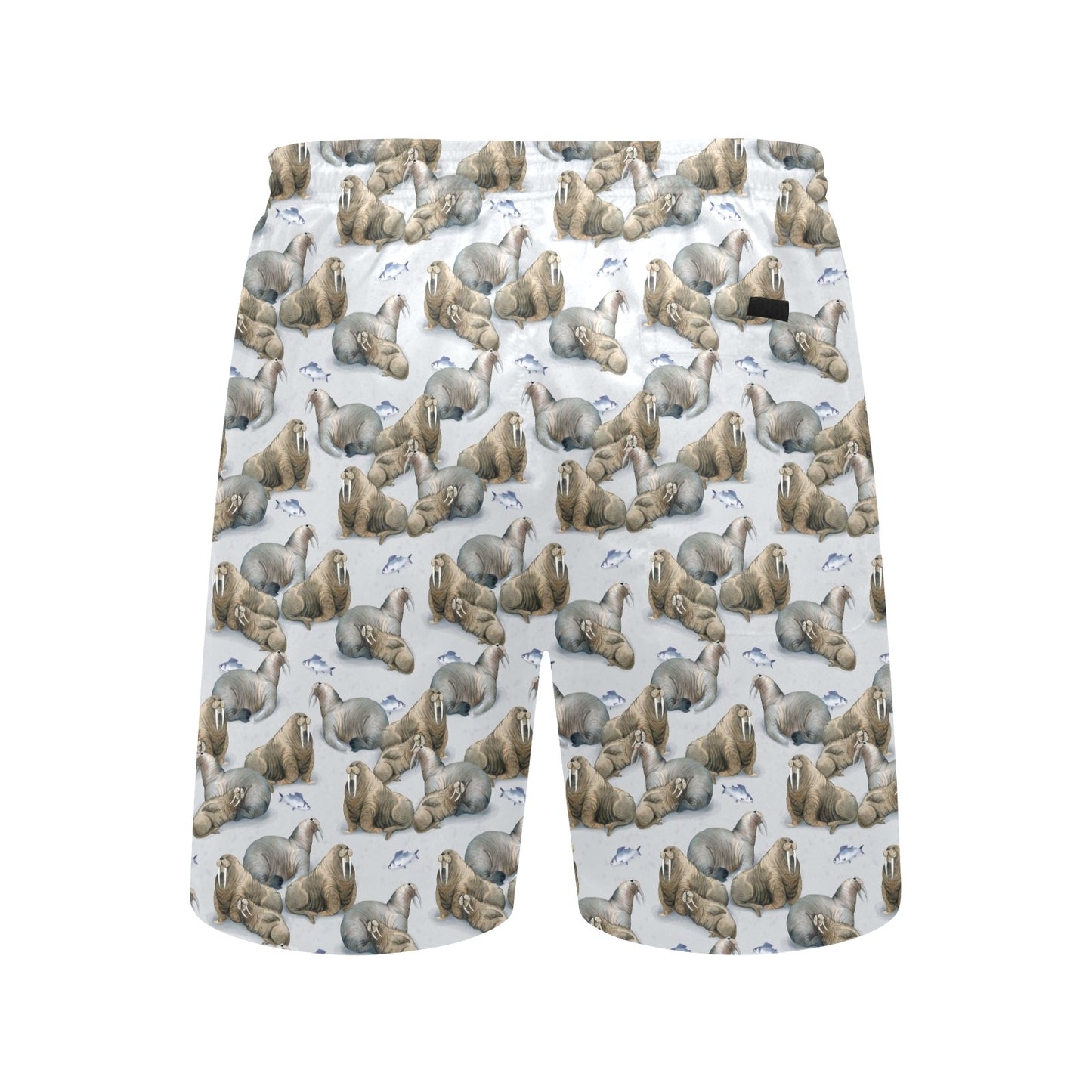 Walrus Print Design LKS401 Men's Swim Trunks Beach Shorts