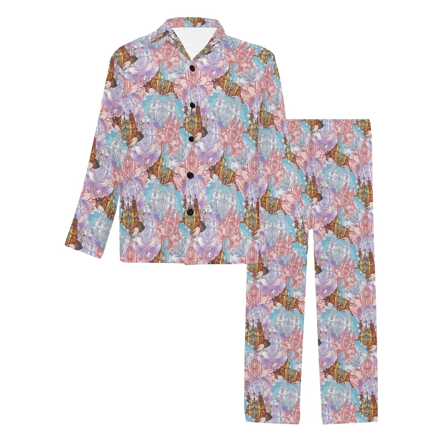Christian Pattern Print Design 03 Men's Long Pajama Set