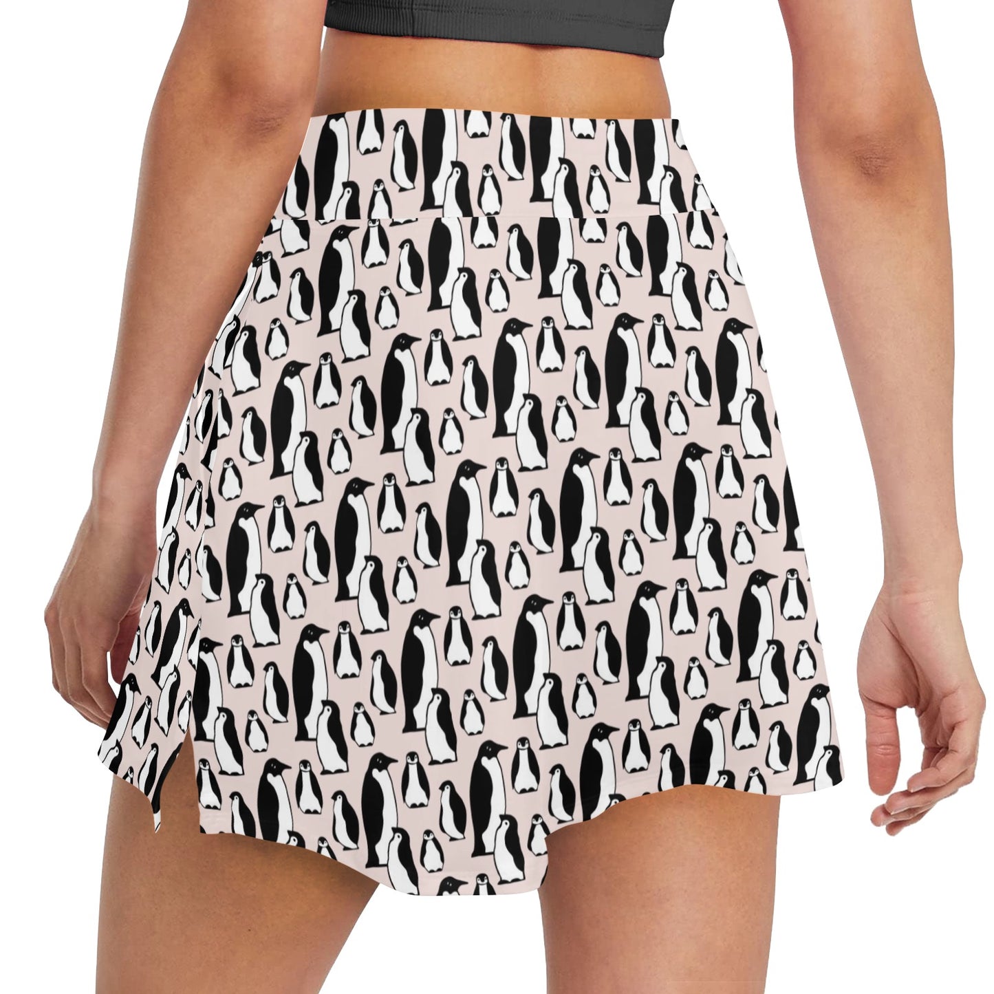 Penguin Themed 17" Golf & Pickleball Skort with Pockets