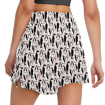 Penguin Themed 17" Golf & Pickleball Skort with Pockets