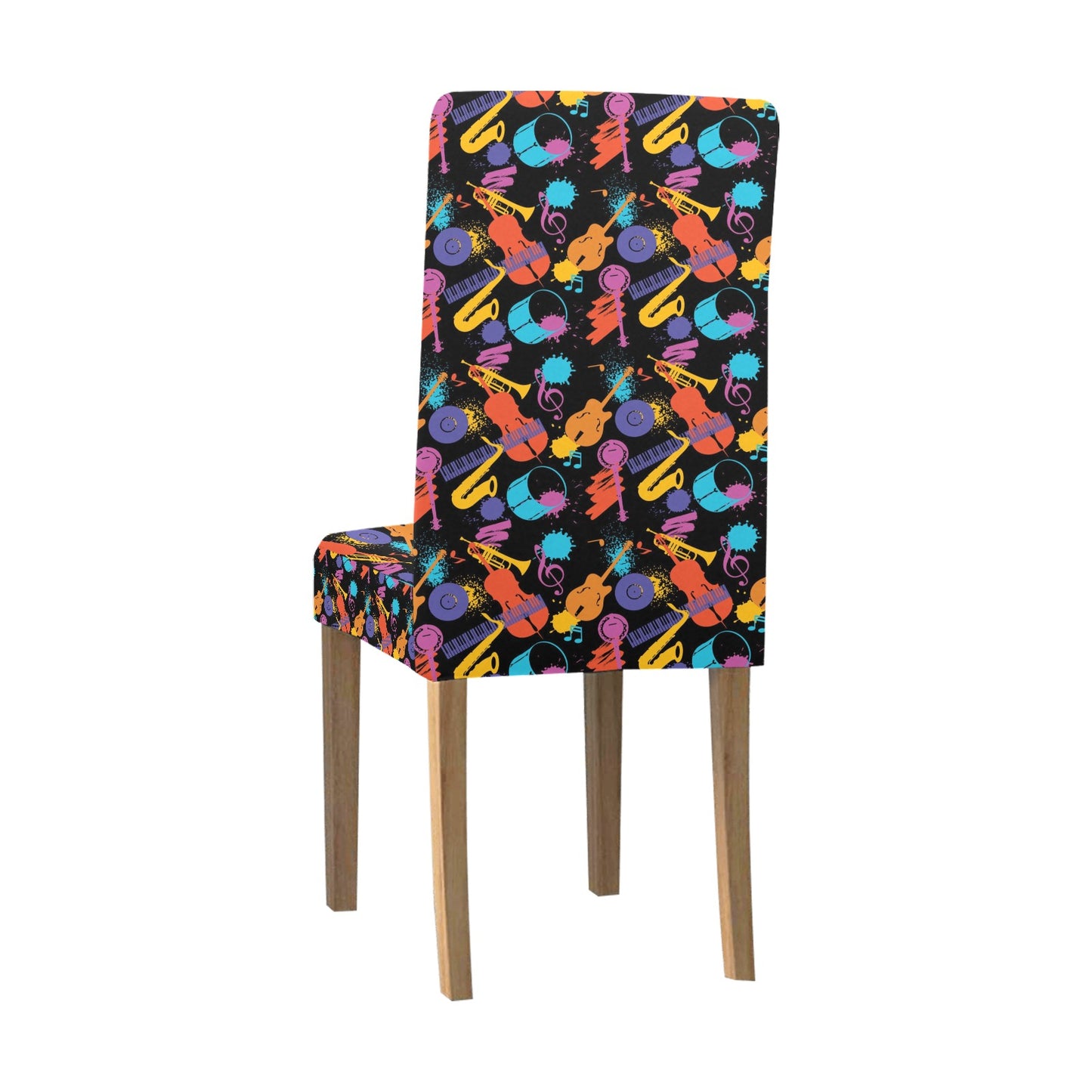 Saxophone Print Design LKS406 Dining Chair Slipcover