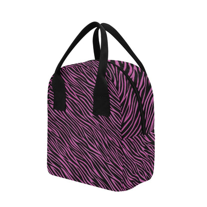 Zebra Pink Print Design LKS304 Insulated Lunch Bag