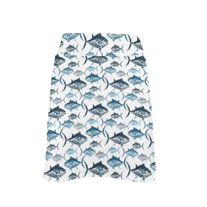 Tuna Fish Print Design LKS303 17" Golf & Pickleball Skort with Pockets
