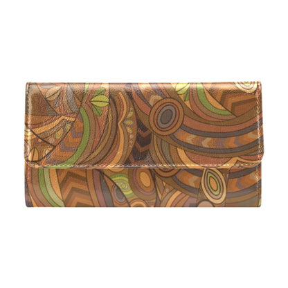 Maori Ornament Design Print Women's Trifold Wallet