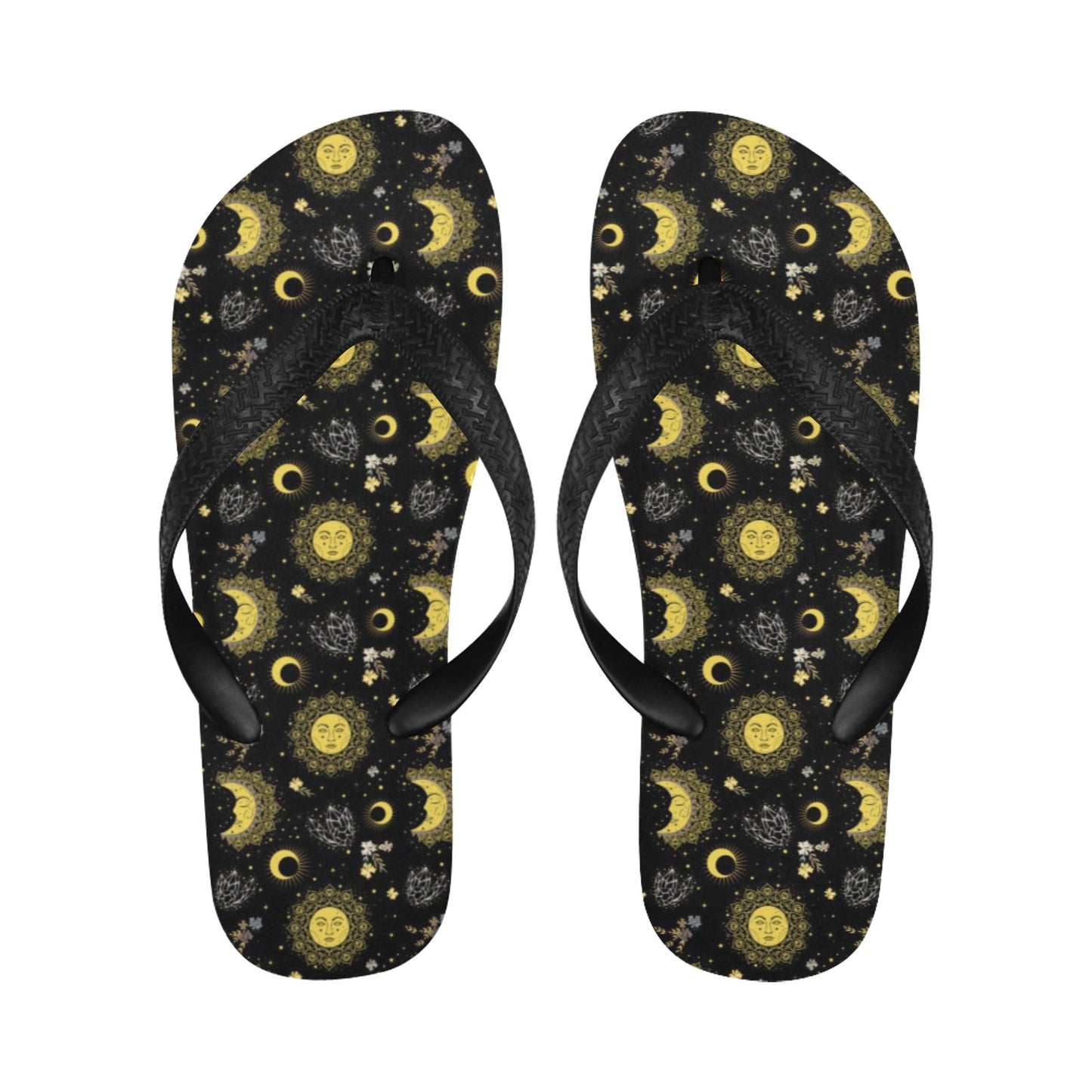 Sun Moon Print Design LKS301 Flip Flops