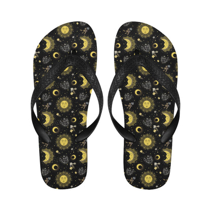 Sun Moon Print Design LKS301 Flip Flops