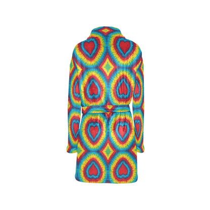Tie Dye Heart shape Women's Fleece Robe