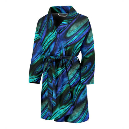 Abalone Pattern Print Design 03 Men Bathrobe-JORJUNE.COM
