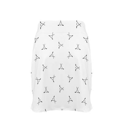Hockey Print Design LKS304 17" Golf & Pickleball Skort with Pockets