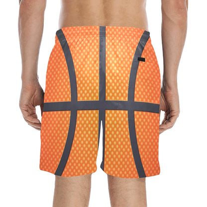 Basketball Texture Print Pattern Men's Swim Trunks Beach Shorts