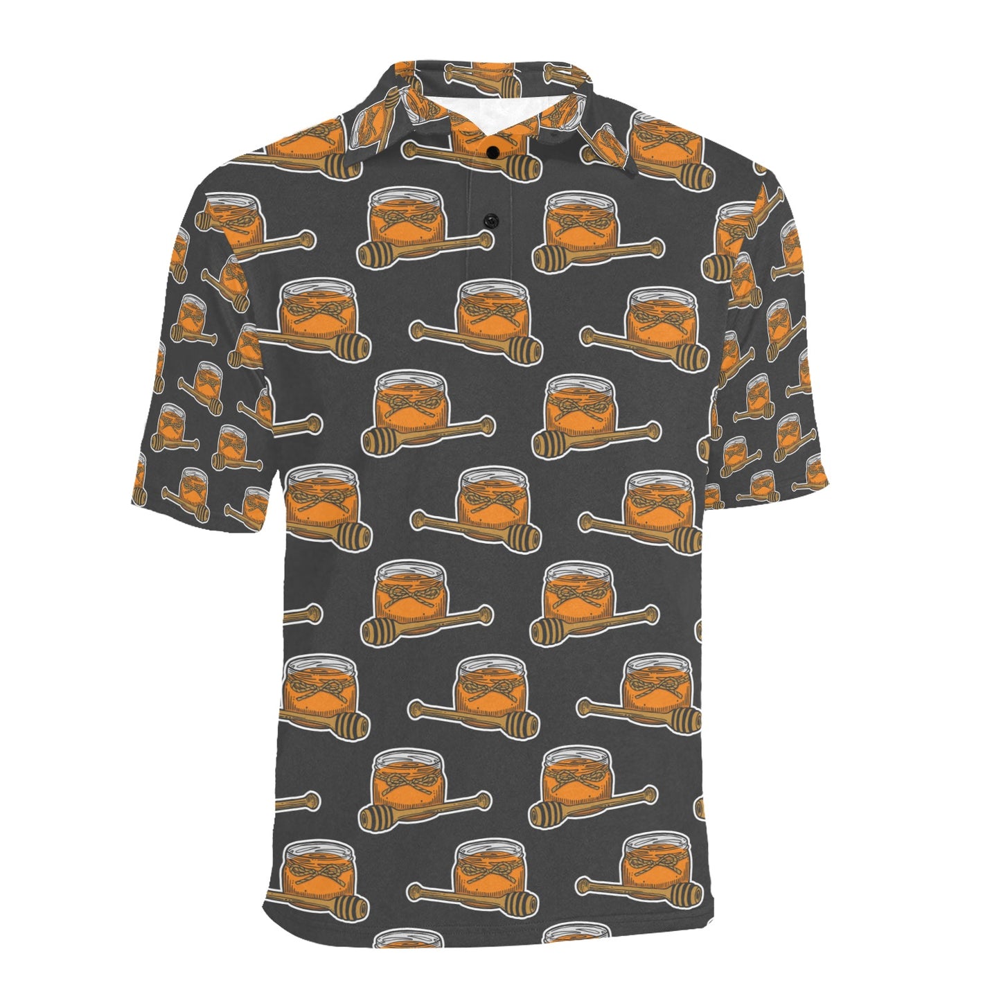 Honey Bee Print Design LKS305 Men Polo Shirt