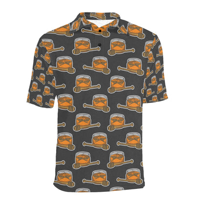 Honey Bee Print Design LKS305 Men Polo Shirt