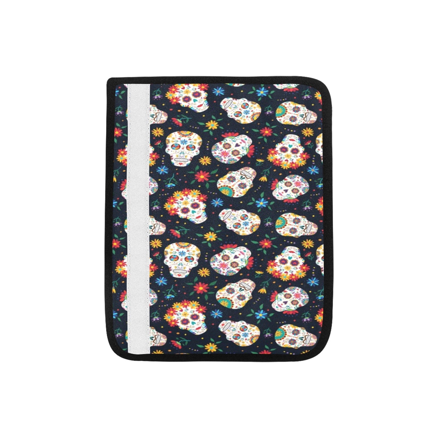 Sugar Skull Print Design LKS305 Car Seat Belt Cover