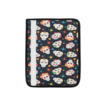 Sugar Skull Print Design LKS305 Car Seat Belt Cover