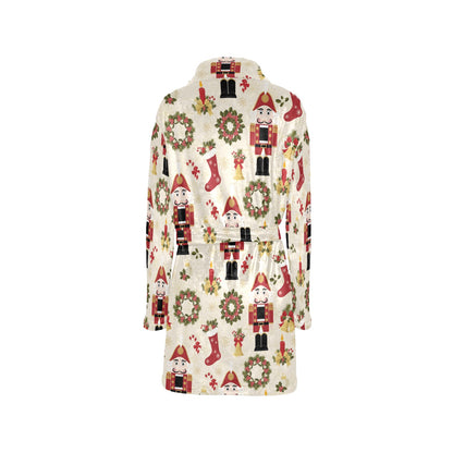 Nutcracker Pattern Print Design A01 Women's Fleece Robe
