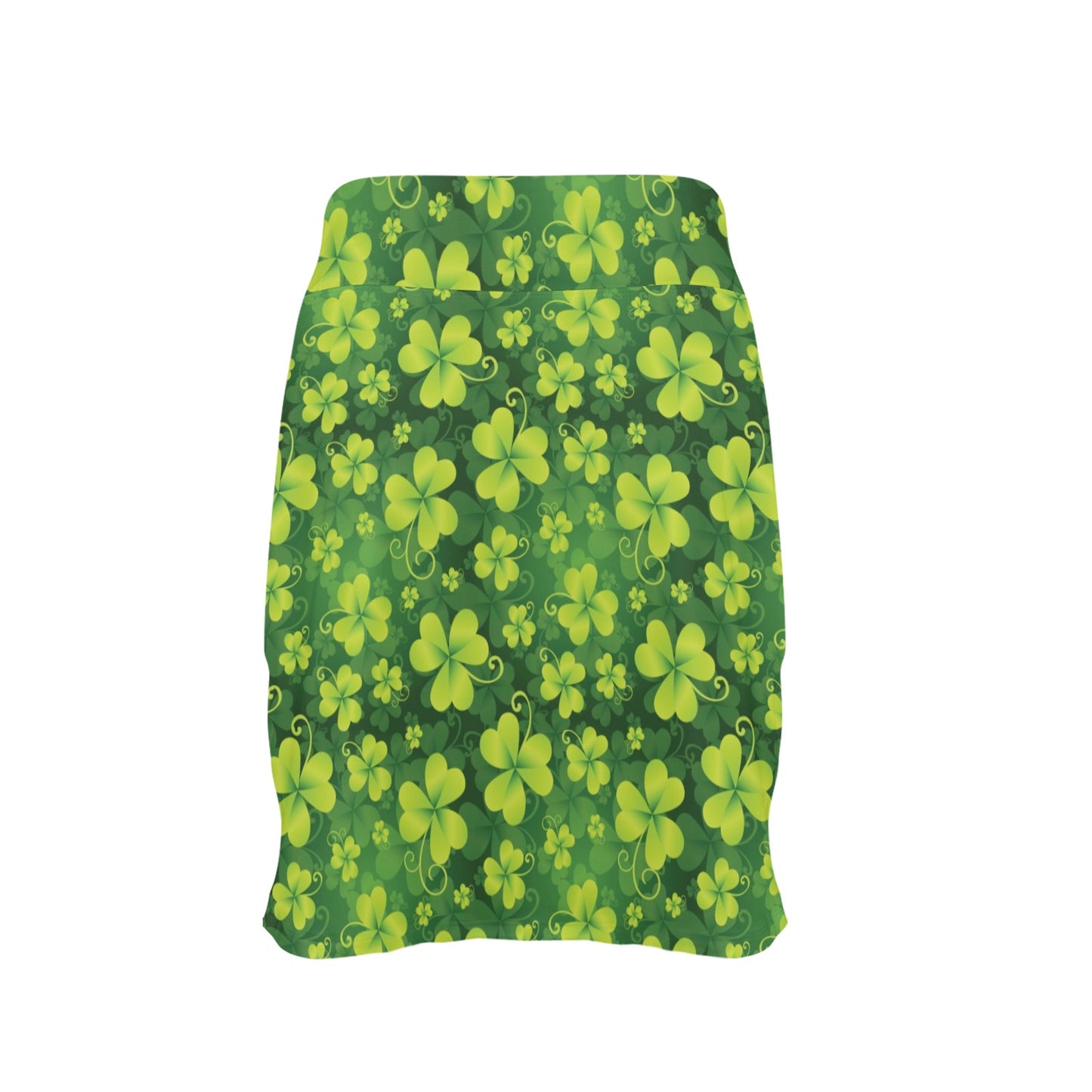 Shamrock Clover Print 17" Golf & Pickleball Skort with Pockets