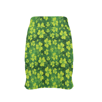 Shamrock Clover Print 17" Golf & Pickleball Skort with Pockets