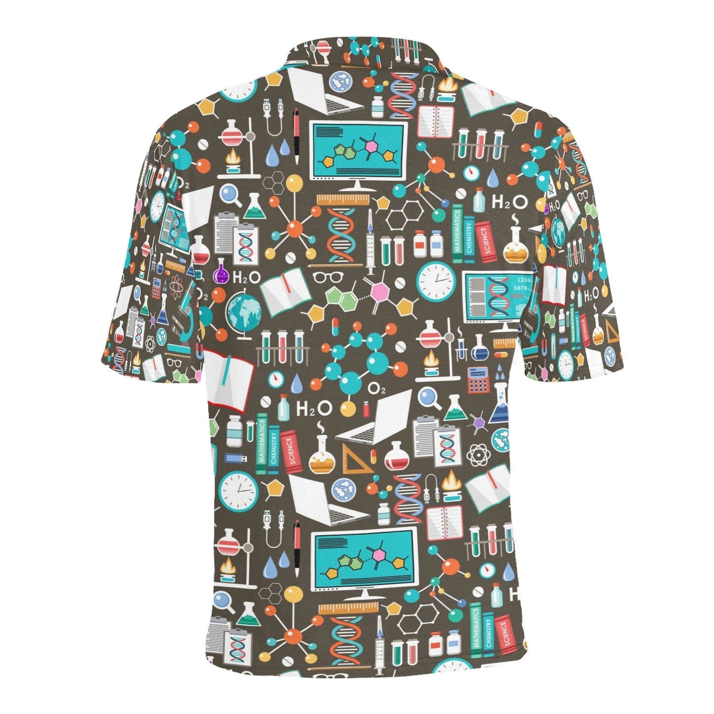 Science Print Design LKS303 Men Polo Shirt