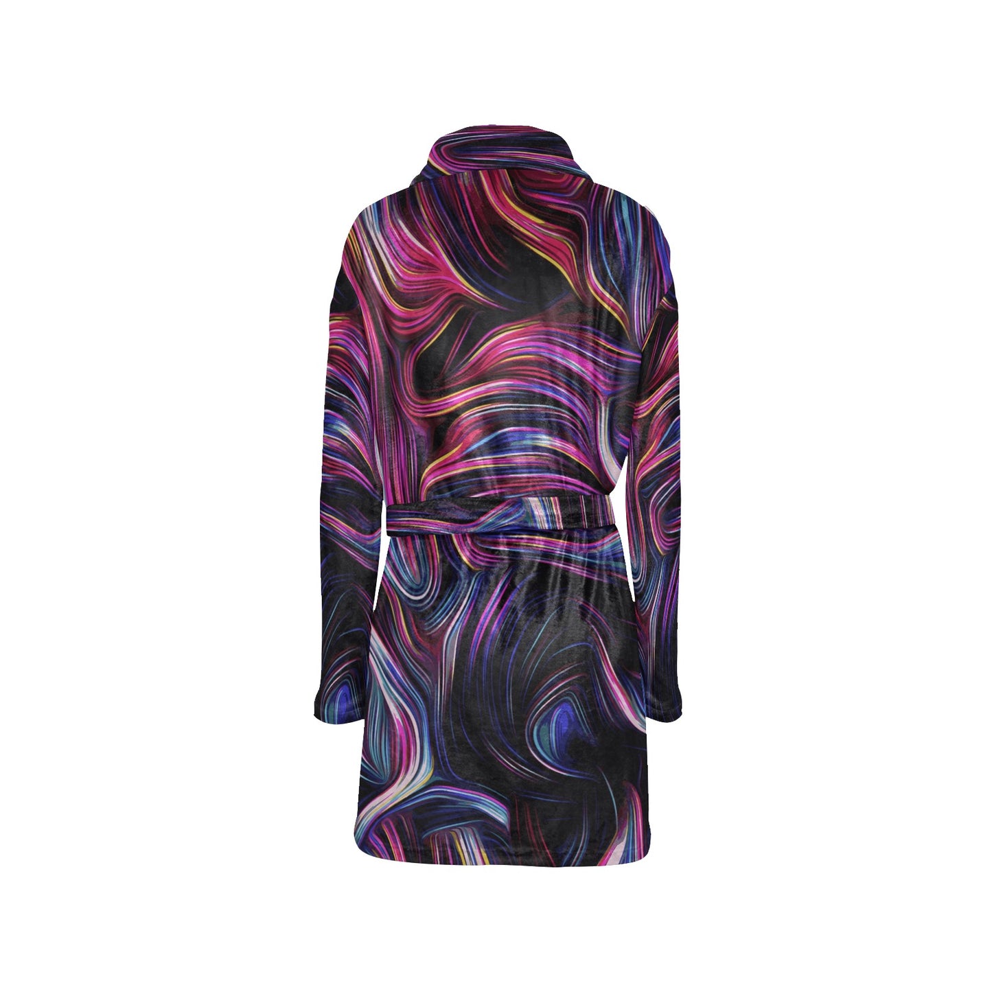 Liquid Pattern Print Design 01 Women's Fleece Robe
