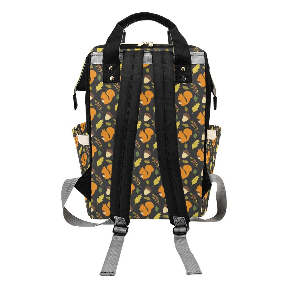 Squirrel Print Design LKS301 Diaper Bag Backpack