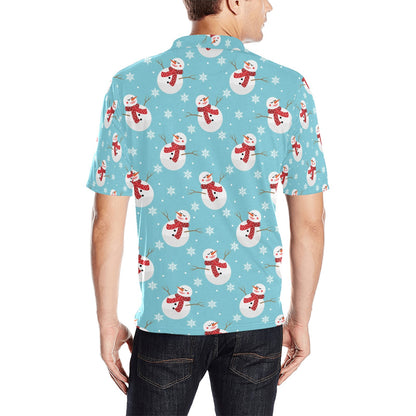 Snowman Print Design LKS304 Men Polo Shirt