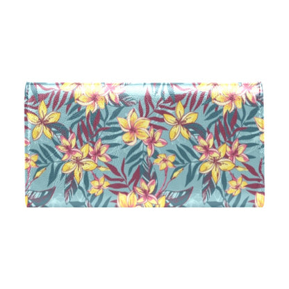 Summer Floral Print Design LKS304 Women's Trifold Wallet
