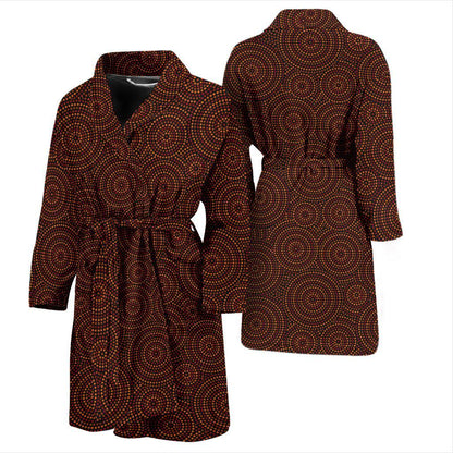 Aboriginal Pattern Print Design 02 Men Bathrobe-JORJUNE.COM