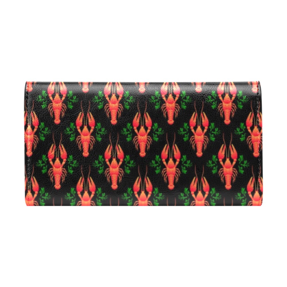Lobster Print Design LKS403 Women's Trifold Wallet