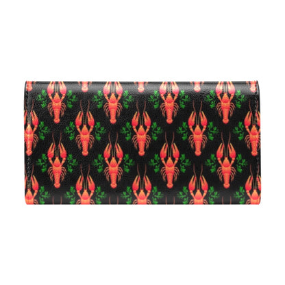 Lobster Print Design LKS403 Women's Trifold Wallet