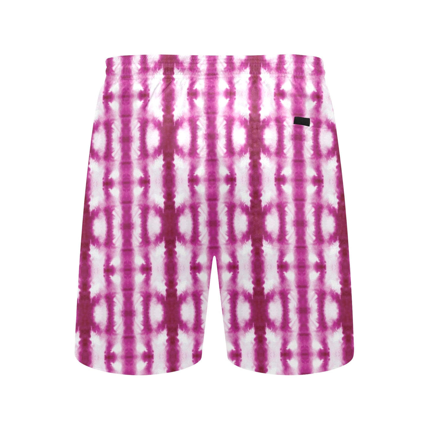 Tie Dye Dark Pink Print Design LKS303 Men's Swim Trunks Beach Shorts