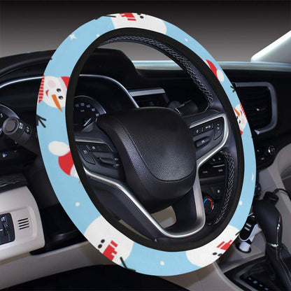 Snowman Print Design LKS305 Steering Wheel Cover with Elastic Edge