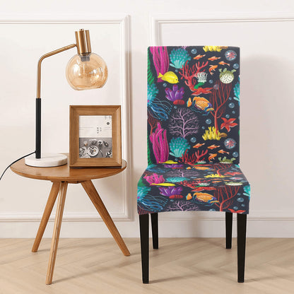 Underwater Cute Print Design LKS303 Dining Chair Slipcover