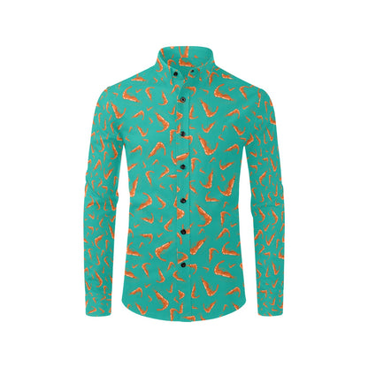 Shrimp Print Design LKS301 Men's Long Sleeve Dress Shirt