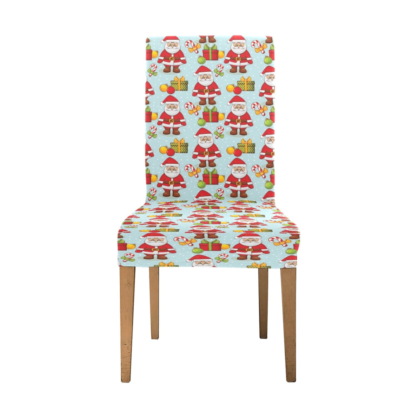 Santa Christmas Themed Print Design LKS303 Dining Chair Slipcover