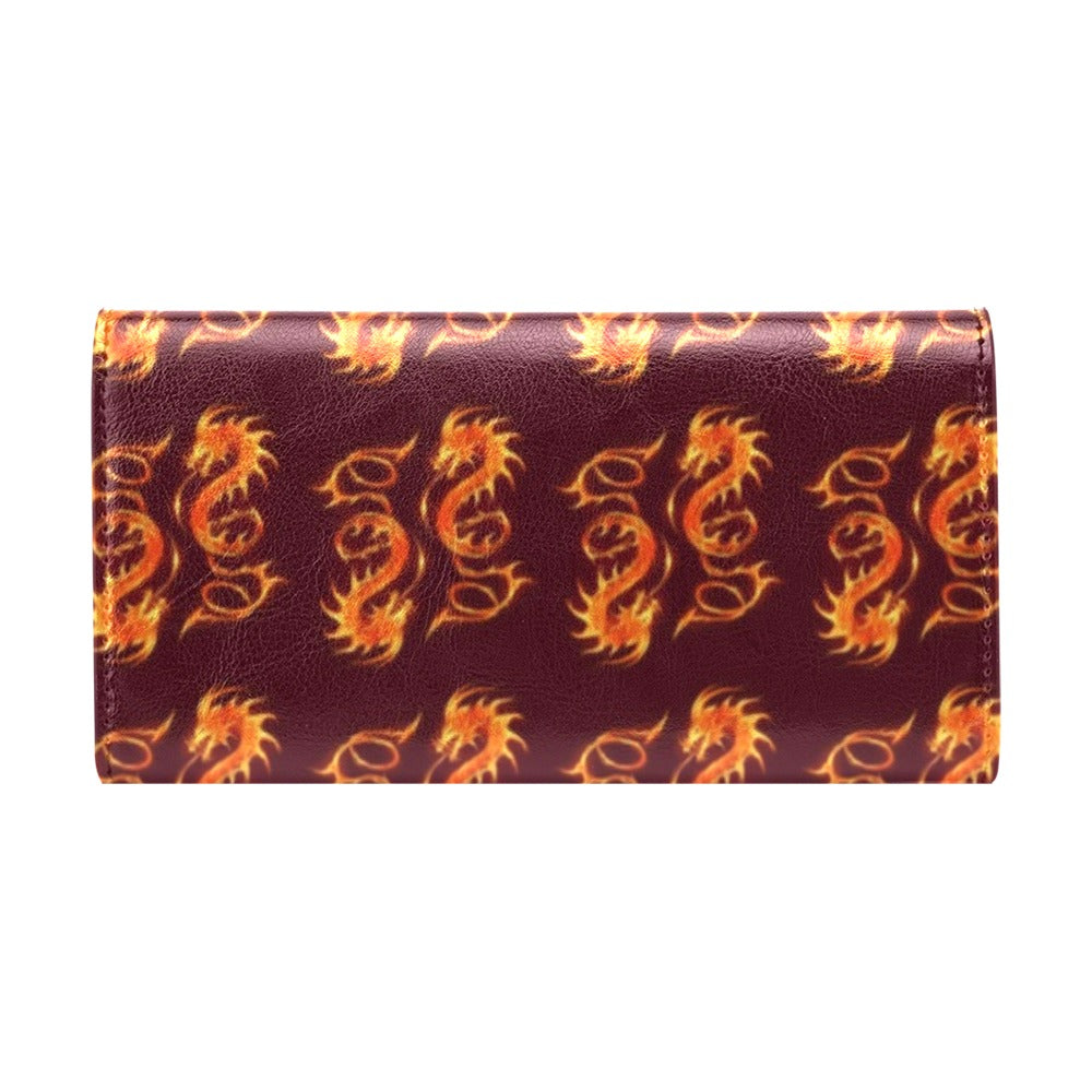 Dragons Fire Design Women's Trifold Wallet