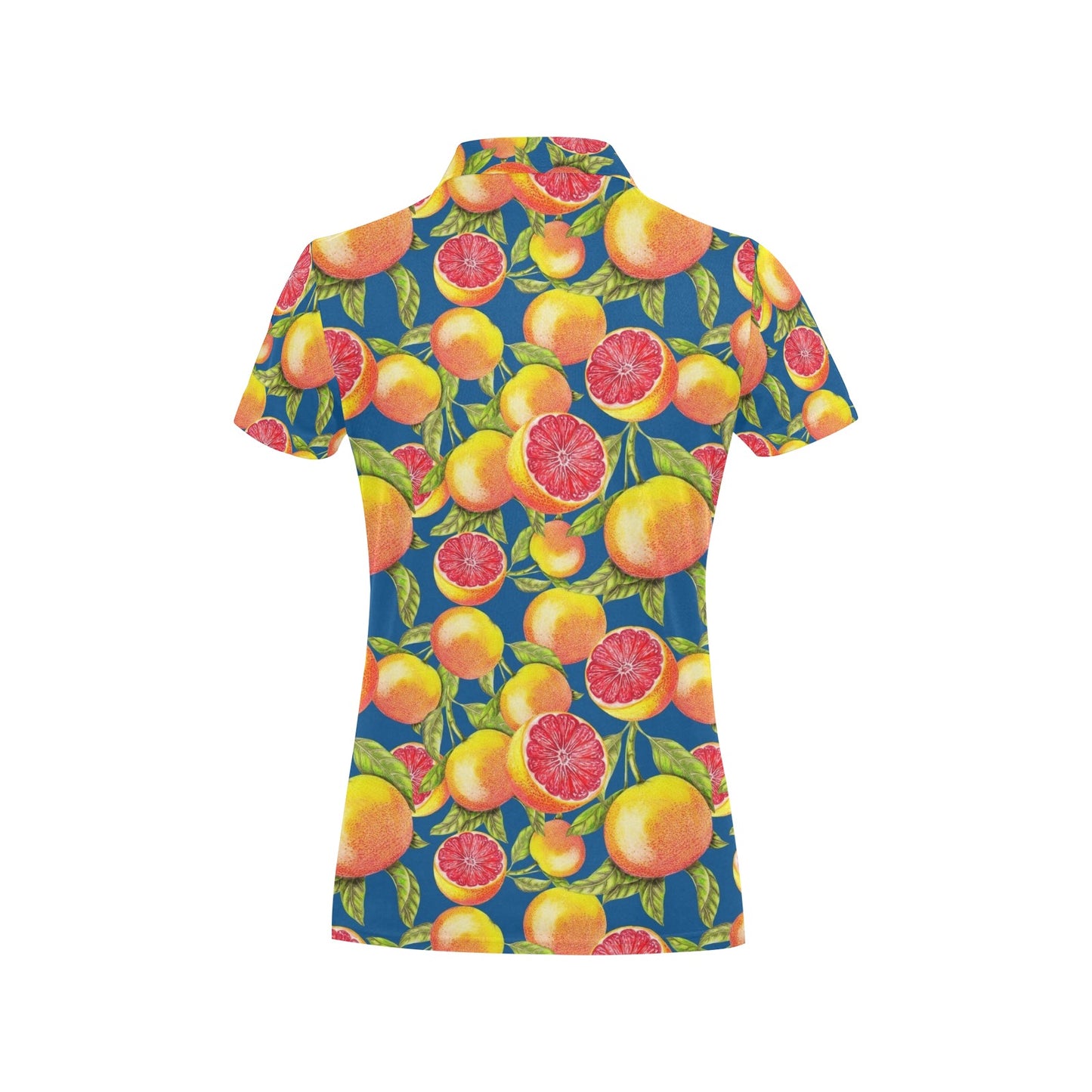 Grapefruit Pattern Print Design GF04 Women's Polo Shirt