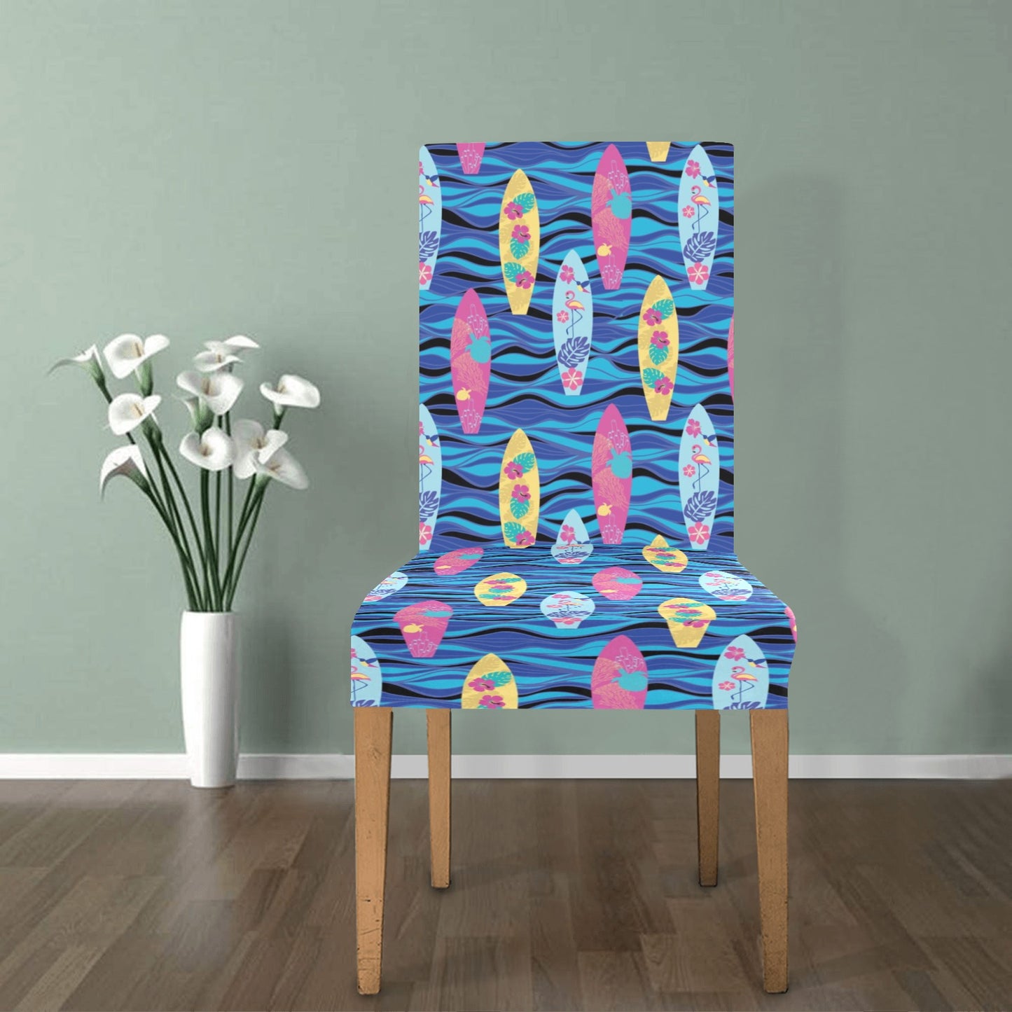 Surfboard Print Design LKS304 Dining Chair Slipcover