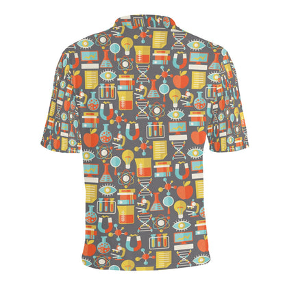 Science Print Design LKS302 Men Polo Shirt