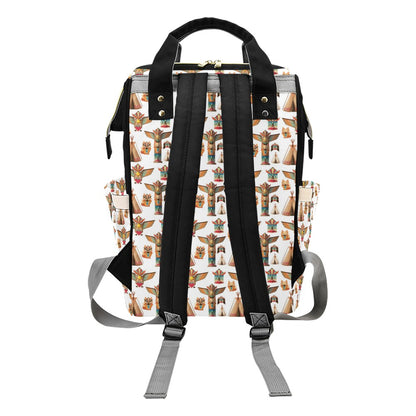 Totem Native Print Design LKS303 Diaper Bag Backpack