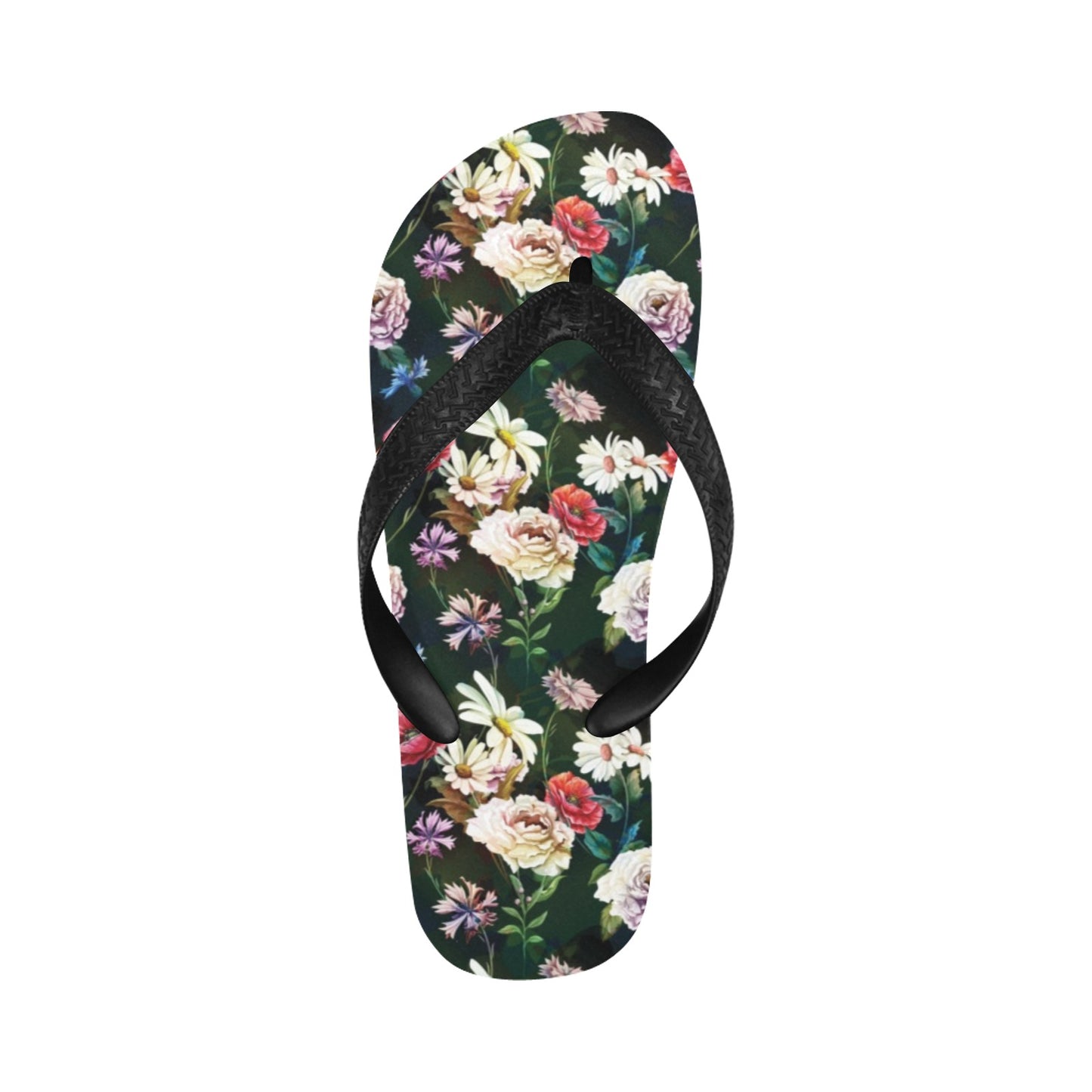 Summer Floral Print Design LKS303 Flip Flops