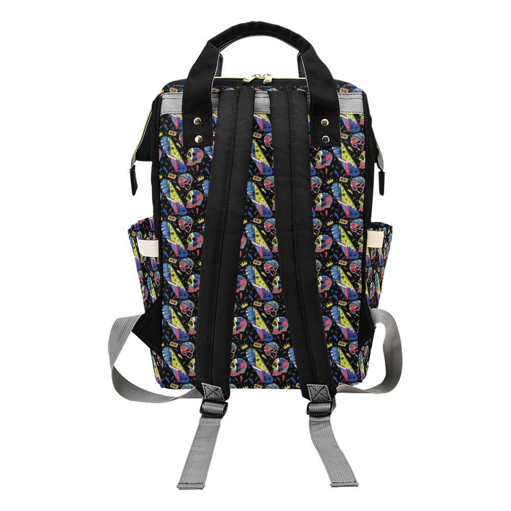 Skateboard Print Design LKS304 Diaper Bag Backpack